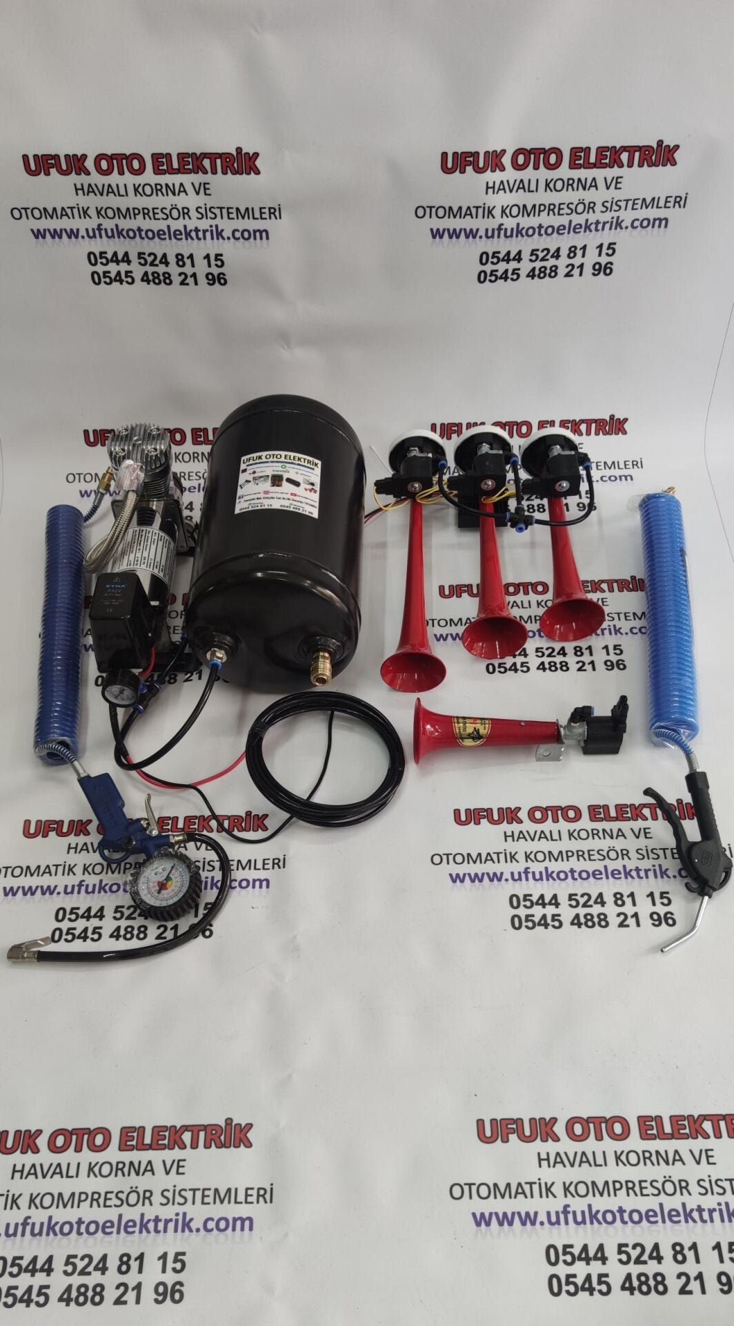 Otomatik Kompresörlü Hido Arap ve Islık Korna Ful Set