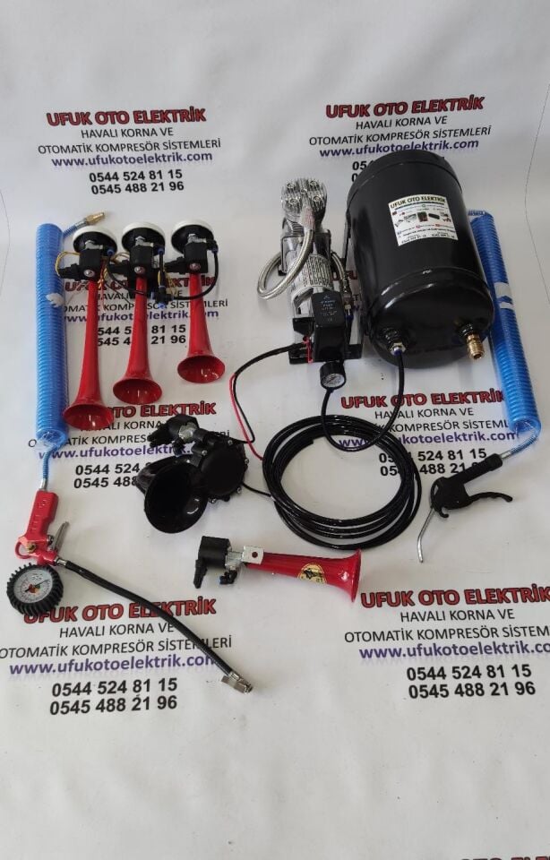 Hido Arap-daf-Islık Korna Otomatik Sistem Havalı Korna Ful Set