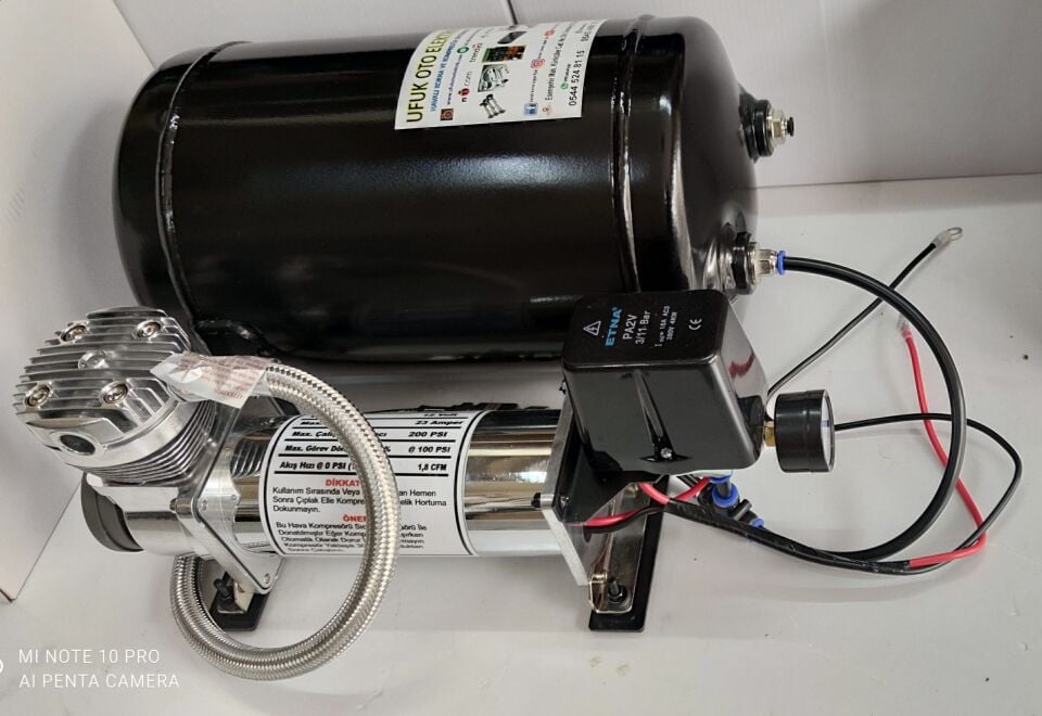 10 Lt Otomatik Kompresör Seti
