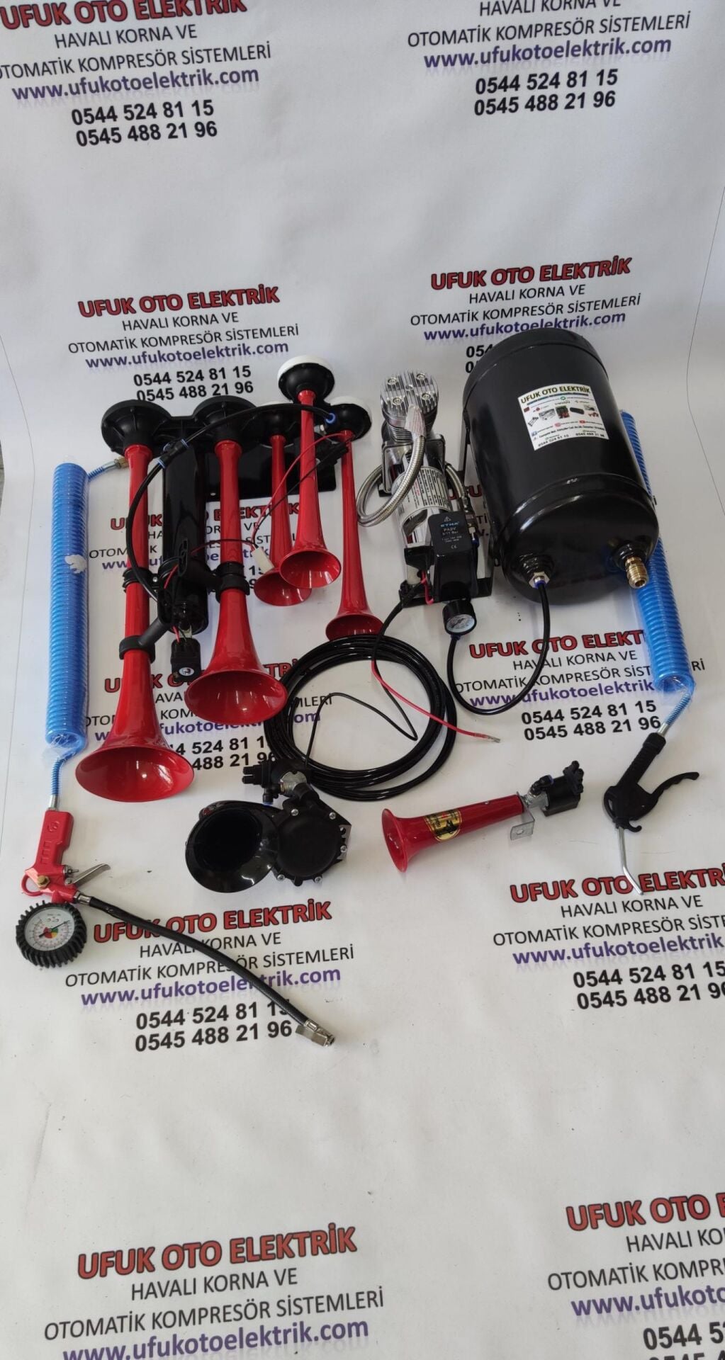 Dadan Yankılı ve Islık Otomatik Sistem Havalı Korna Ful Set
