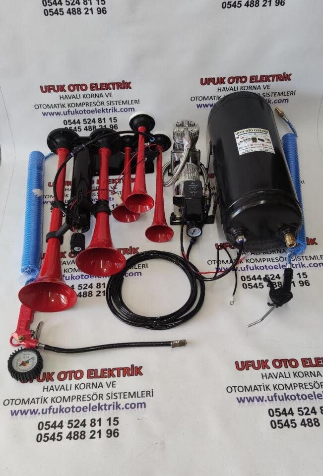 Dadan Yankılı  Hido Havalı  Korna Otomatik Sistem Ful Set 15lt