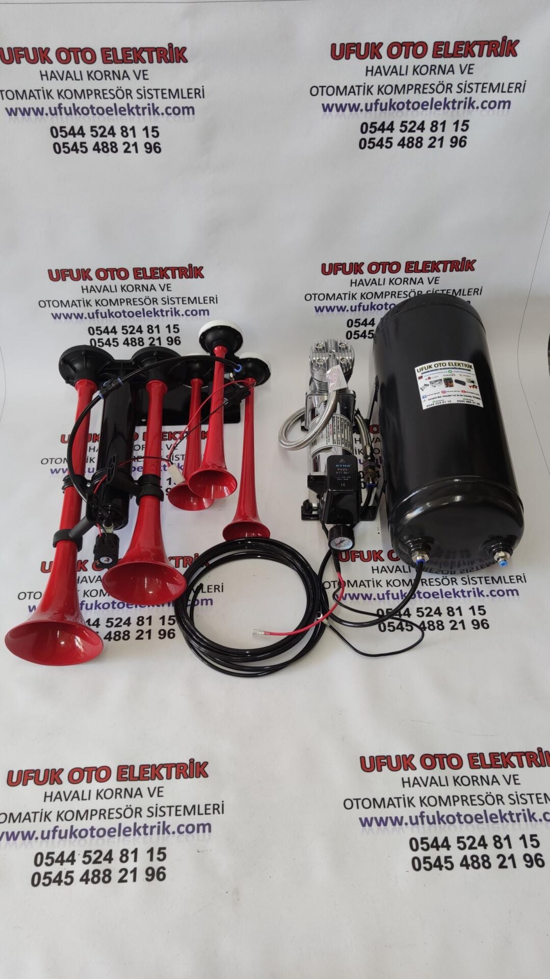 Dadan Yankılı Hido Havalı Korna Otomatik Sistem Seti 15 lt