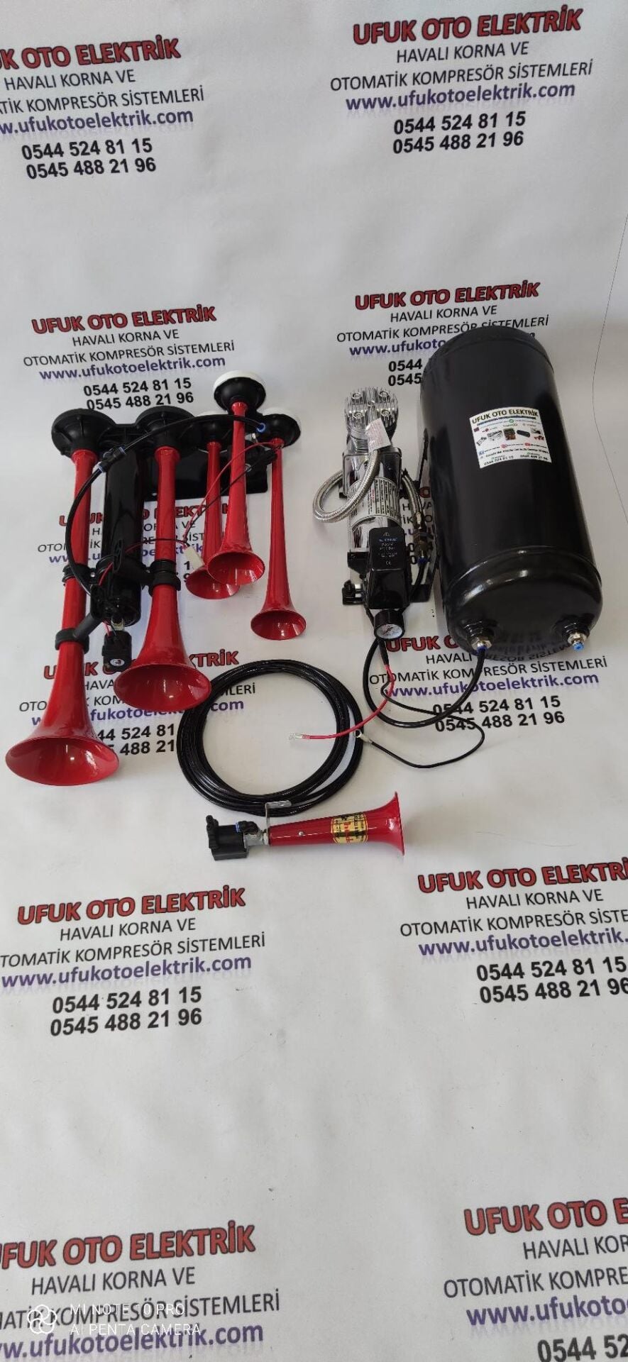 Dadan Yankılı ve Islık Otomatik Sistem Havalı Korna Seti 15lt