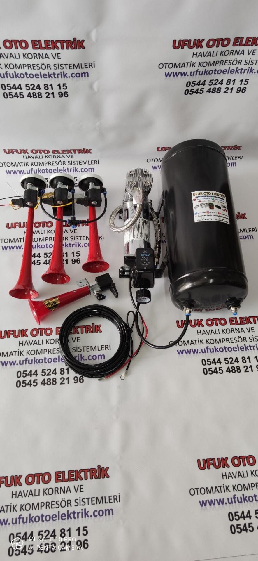 Arap Korna ve Islık Korna Otomatik Sistem Havalı Korna Seti HİDO 15lt