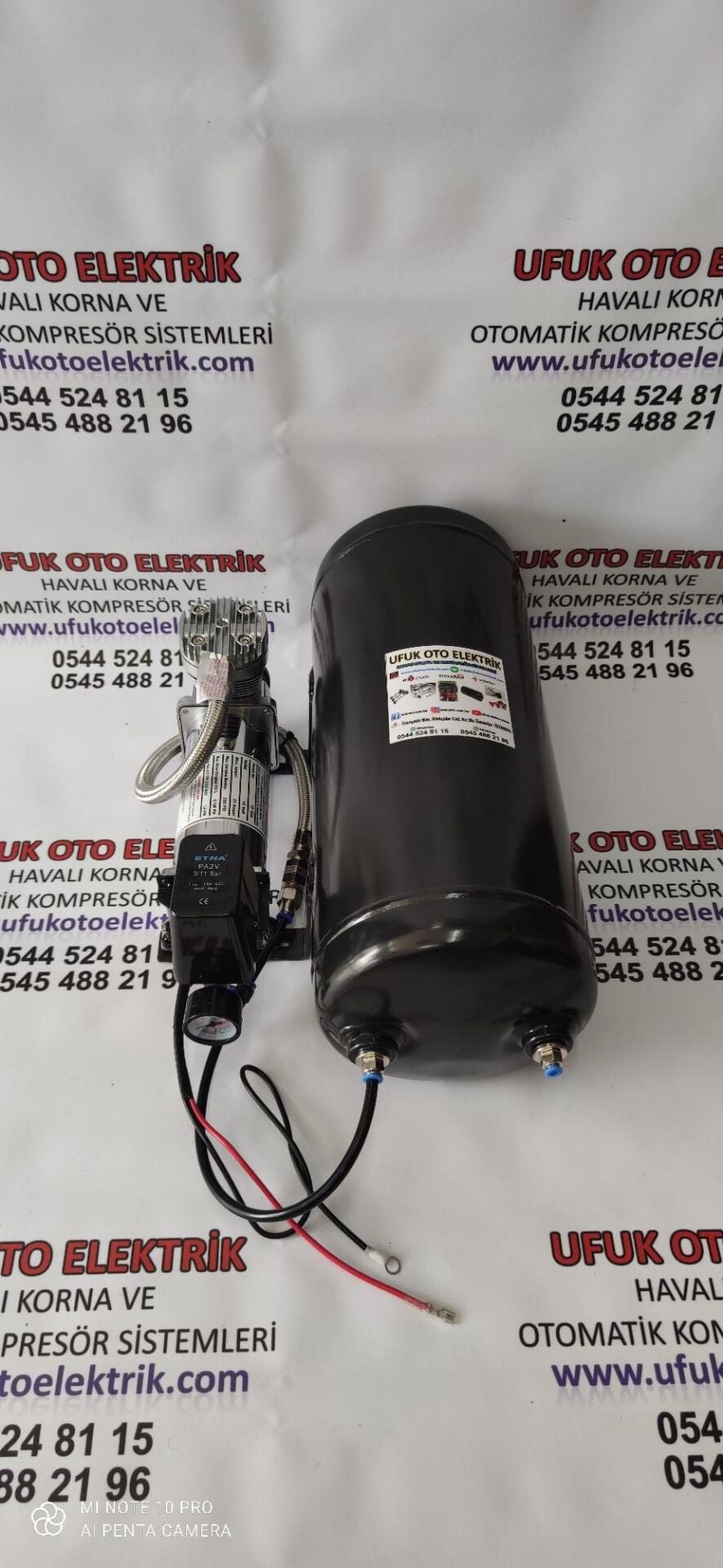 Havalı Korna ve Hava İşleri İçin Uygun Otomatik Kompresör 15lt - 12v (Taksi--Traktör--Minibüs--Tek akü