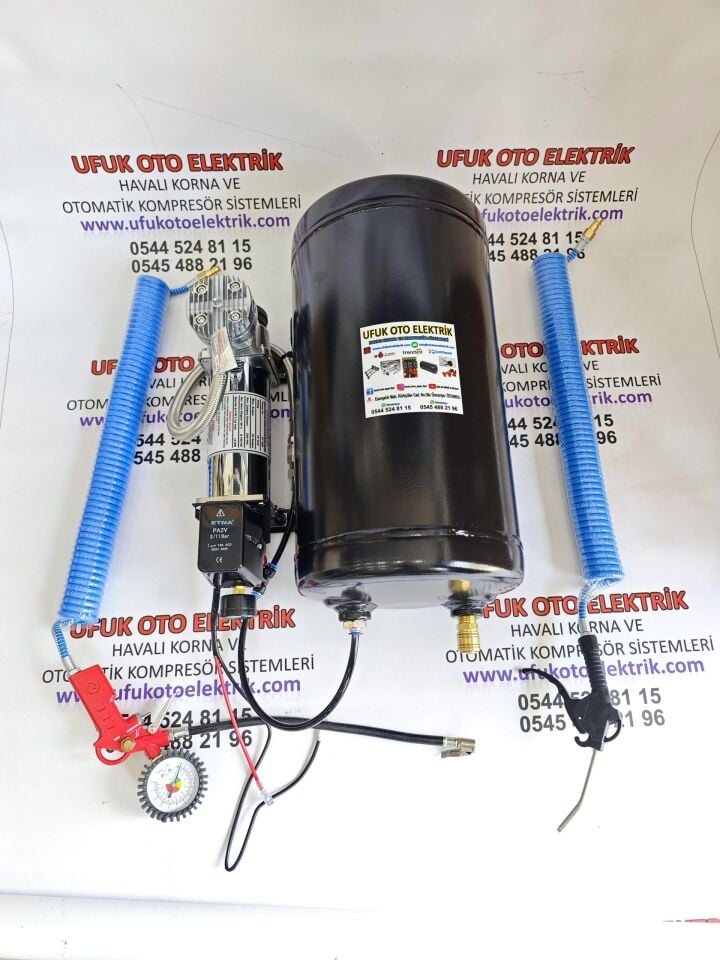Lastik ve Hava Tabancalı 20 Lt Otomatik Kompresör Seti
