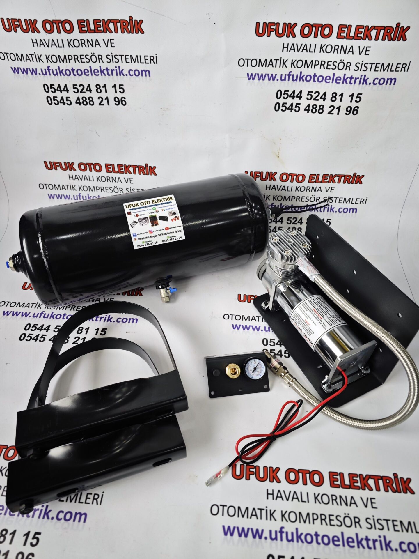 Havalı Korna ve Hava İşleri İçin Uygun Otomatik Kompresör 15 lt