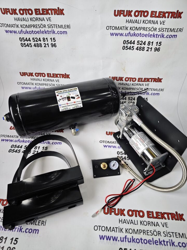 Havalı Korna ve Hava İşleri İçin Uygun Otomatik Kompresör 15 lt